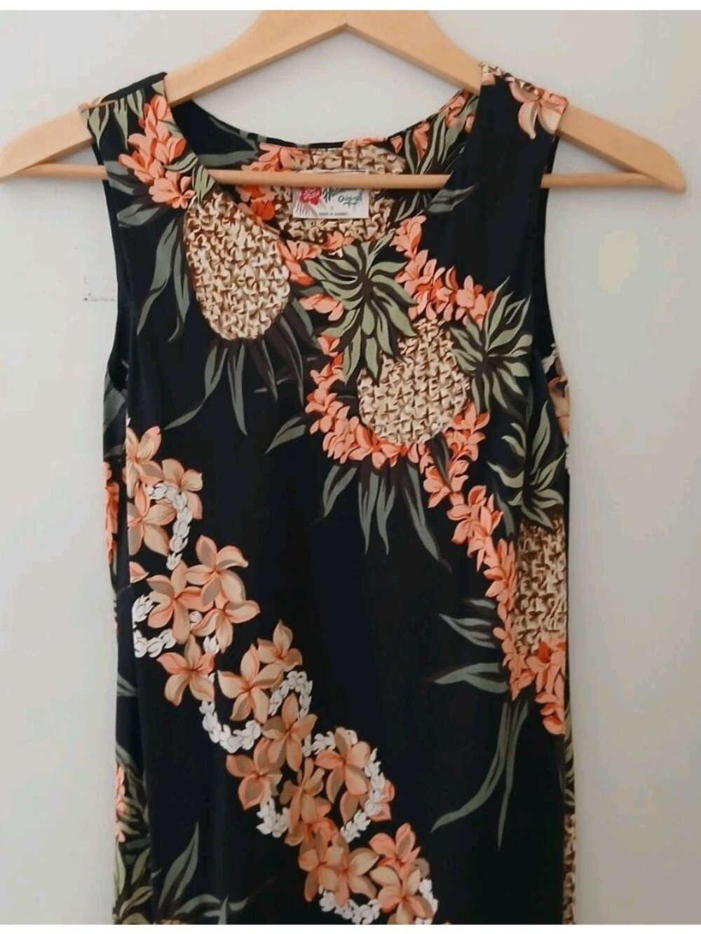Vtg Hilo Hattie Hawaii Sleeveless Maxi Dress - Picture 2 of 8